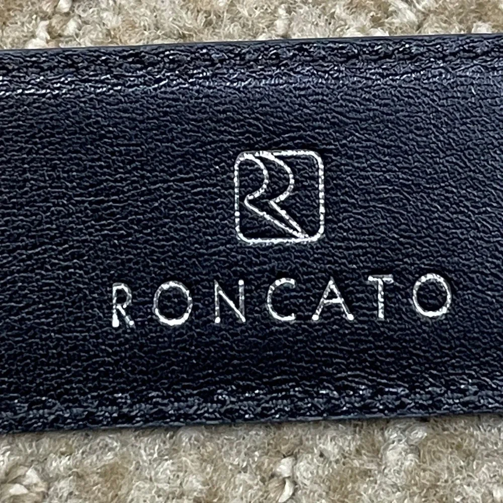 Roncato Vera Pelle‎ Italian Leather Belt Black Size 41